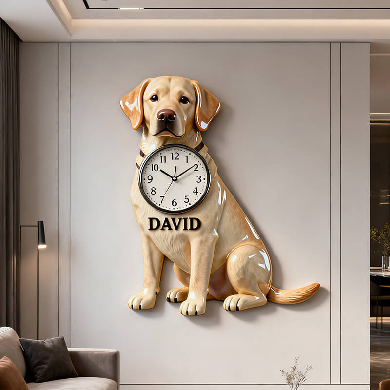 Personalized Labrador Retriever Themed Clock