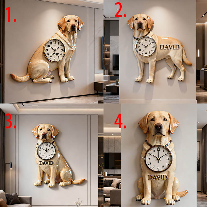 Personalized Labrador Retriever Themed Clock